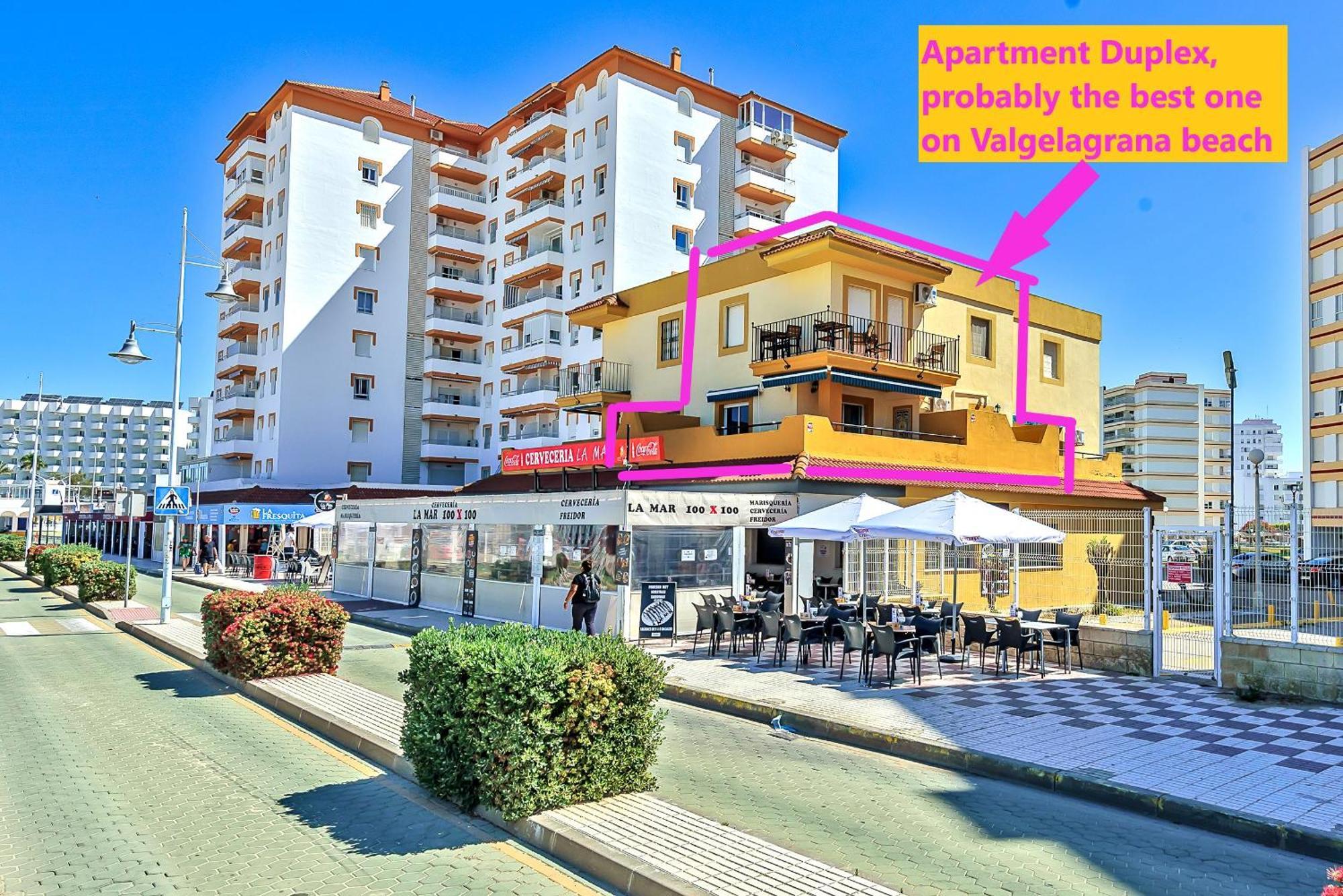 Beachfront Duplex 1ª Linea & Terraces Oceanfront El Puerto de Santa Maria Exterior photo